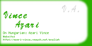 vince azari business card